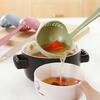 Cuchara sopera de cocina doméstica dos en uno de paja de trigo creativa, colador de plástico de mango largo, filtro, vajilla, cuchara para olla caliente