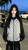 Sudadera con cremallera y manga larga de lunares, diseño moderno y único estilo coreano para mujer, nuevo top casual de otoño e invierno