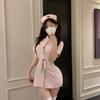 Lencería Floral Sexy, Disfraz de Enfermera Sexy, Tentación Escote Profundo, Traje Uniforme de Cama Hot para Juego de Roles, Dropshipping