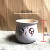 Maceta de flor de suculenta de dibujos animados, cerámica, transpirable, fresca, creativa, expresión linda, para flores y plantas suculentas, maceta para uso en casa