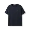 Camiseta de Manga Curta Masculina Americana Solta Tendência Bordada Tops de Verão Camiseta Casual de Meia Manga Roupa Básica Masculina
