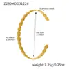 Conjunto de Pulseiras Geométricas de Aço Inoxidável com Zircônia 5A, Personalizado, Simples, Alta Qualidade, Estilo Europeu e Americano, Banhado a Ouro 18K Real