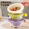 Cesta de Drenaje de Dopamina de Doble Capa para Uso Doméstico, Linda Cesta de Frutas con Funciones de Lavado y Drenaje, Bandeja de Frutas Engrosada y Cesta para Lavar Verduras