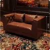 Sofá Bar Estilo Old Money Americano Retro, Asientos de Cabina Personalizados para Club Privado, Muebles Comerciales para Cafetería y Bar