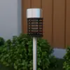 Lâmpada Solar Matamosquitos, Lâmpada Repelente de Mosquitos à Prova d'Água para Exterior Montada no Chão, Lâmpada Elétrica de Choque Matadora de Insetos e Armadilha de Mosquitos para Exterior