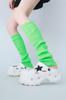 Cubrepiernas de Punto para Adultos Color Fluorescente de Caucho Lana Calcetines de Lana Calcetines Apilados Otoño/Invierno para Hombres y Mujeres Cubrepiernas de Punto Color Caramelo
