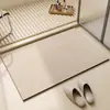 Alfombrilla de Piso de Barro Diatómico de Viento Silencioso Puerta de Baño Absorbente de Agua Secado Rápido Felpudo Doméstico Resistente a la Suciedad Resistente al Desgaste Felpudo de Buena Calidad