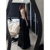 Vestido Rojo Estilo Francés con Cuello V y Tirantes para Mujer, Hermoso Sexy sin Espalda con Abertura, Adelgazante, Largo, para Vacaciones en la Playa