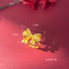 Anillo de oro con incrustaciones de mariposa y circonitas en oro arena para mujer, estilo nicho, anillo abierto de alta gama, transmisión en vivo.