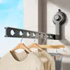 Secador de Roupas Dobrável com Ventosa Varanda Casa Sem Furos Retrátil Invisível Peitoril de Janela Sacada Secagem Interna Artefato de Viagem
