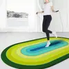 Alfombra de Entrenamiento de Terciopelo de Cristal Alfombra de Yoga para el Hogar Interior Antideslizante Silenciosa Ovalada Alfombrilla de Piso para Saltar la Cuerda Fitness Alfombrilla Aislante de Sonido Amortiguadora de Impactos