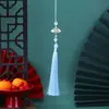 Borla de Nudo de Bambú Estilo Antiguo Boting Borla Pequeña Borla para Abanico Blanco Accesorios para Vestido Hanfu Cheongsam Estilo Antiguo Accesorios de Ropa