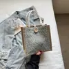 Bolsa de Lona Transfronteriza para Almuerzo para Mujer 2026 Nuevo Estilo Bolsa de Almacenamiento para Salidas Estilo Japonés Lino Estudiante Bolsa de Mano para Lonchera