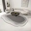 Alfombra de Imitación Cachemir Estilo Morandi Wabi-Sabi para Sala de Estar, Alfombra para Sofá y Mesa de Café, Manta Antideslizante, Puede Cubrir Completamente la Mesita de Noche del Dormitorio