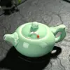 Juego de Té Celadón con Gaiwan, Tetera, Tazas con Forma de Pez y Accesorios