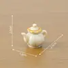 Serie de mini juegos de té retro estilo europeo para micropaísajes, accesorios de decoración DIY para casas de muñecas y pequeños adornos de mesa