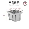 Estufa de Bolsillo Modelo Nuevo Mejorado para Preparar Té, Estufa de Fuego Pequeño para Uso en Interiores y Exteriores, Parrilla Plegable Portátil de Acero Inoxidable para Barbacoa