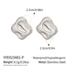Pendientes Cuadrados Geométricos Lisos de Acero Inoxidable Chapados en Oro de 18 Quilates, Joyería Impermeable Ecológica para Mujer al por Mayor