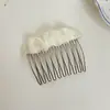 2026 Primavera/Verano Nuevo Estilo de Alta Gama Peine Versátil Simple Pinza Lateral para el Cabello Peine Inverso Dulce Floral Accesorio para el Cabello