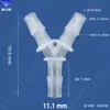 Conector de pagoda de PP en forma de Y de diámetro igual para accesorios de tubería de plástico de tres vías Manguera de silicona manguera de goma conector de tubería de agua divisor de agua