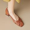 Zapatos de Mujer Muy Cómodos y Versátiles Que No Cansan Tus Pies, Nuevos Zapatos de Mujer 2026 Primavera y Otoño de Punta Cuadrada, Tacón Medio Grueso, Antideslizantes
