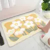 Alfombra de piso floral fresca y elegante, más vendida, para uso en el hogar, cachemira sintética, amigable con la piel, aislante, adecuada para decoración de baño, en stock