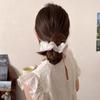 Malla Ligera Doble Par Chica Linda Banda Elástica de Gama Alta Accesorios para el Cabello Versátiles Súper Hada Suave Elegante Anillo para el Cabello de Salchicha Grande