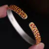 Pulsera de Brocado Esmaltado de Plata de Ley 9999 para Mujer, Nueva Pulsera de Flor de Ciruelo Plateada Estilo Chino, Regalo Año de la Serpiente