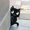 Venta de liquidación: Estaca de Metal Oculta Gato Negro para Jardín, Adorno de Metal de Gato Negro Espeluznante Asomándose Ahora Disponible