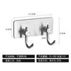 Ganchos de Acero Inoxidable sin Clavos de Múltiples Filas Transfronterizos con Adhesivo Fuerte para Cocina y Baño, Ganchos de Pared sin Clavos, Ganchos de Pared Adhesivos sin Rastro