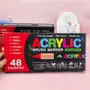 Marcador Acrílico Líquido Directo Multicolor Punta Suave Pintura Estudiante Arte DIY Dibujo Marcador de Graffiti Pluma Acuarela