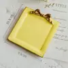 Estilo Europeo Estilo Victoriano Retro Resina Mini Ángel Ovalado Marco de Fotos Pequeño Marco para Colocar Joyas Aretes Collar