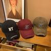 Gorra de Béisbol Retro de Ala Americana con Agujero para Letra, Estilo Coreano Combinable Casual, Muestra el Rostro, Pequeña, Suave, de Copa Curvada