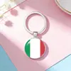 Llavero de gema de tiempo de bandera nacional de la OTAN Estados Unidos Reino Unido Francia Alemania joyería llavero colgante