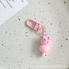 Llavero de cerdo rosa súper lindo con colgante de mochila escolar, adorno de regalo para estudiante con dibujos de corazón de niña linda