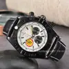 2022 Comércio Exterior Masculino Relógio de Quartzo Multifuncional Seis Ponteiros com Pulseira de Aço e Pulseira de Couro Cronógrafo Relógio Fabricante Atacado