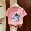Camiseta de Manga Corta para Niña Nueva de Verano 2026 Algodón Puro Tallas Mediana y Grande Diseño Infantil Sentido del Diseño Nicho Estilo Coreano Top Holgado