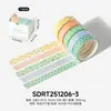 Fita Washi Bobo Gummy Series Embalada com Caixa 5 Rolos para Journaling DIY, Materiais de Diário, Adesivos Decorativos para Colagem