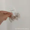 Nueva Diadema de Primavera y Verano para Bebés y Niños Rayas Caquis Seda Mini Lazo Banda Elástica Banda para el Cabello Cuerda para el Cabello Flor para el Cabello