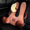 Almohada de Coche Multiusos con Dibujos de Animales y Frutas Forma de H Cojín para Dormir de Lado Cojín Almohada Lumbar Almohada para la Siesta