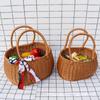 Venta al por mayor de fábrica imitación ratán cesta tejida a mano cesta de compras cesta de frutas cesta de regalo comprar cesta de verduras cesta de mano cesta de picnic