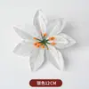 Flores Navideñas de Terciopelo Artificial Transfronterizas, Cabezas de Flor de Nochebuena para Árbol de Navidad, Accesorios de Flor para Decoración Navideña al por Mayor