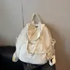 Bolsa de Tote Estudiante Portátil Simple Casual Mochila Bolsa de Mujer Bolso de Hombro Gran Capacidad Viajero Mochila Escolar Mochila