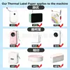 Papel Térmico de Etiquetas a Prueba de Cuatro Elementos Adecuado para Yakolai D30 Ningyou P15 Papel Térmico Autoadhesivo Impermeable Resistente al Desgarro