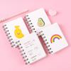 Caderno espiral de desenho animado estilo criativo elegante caderno de notas bloco de notas de bolso pequeno portátil caderno de estudante caderno fofo