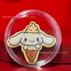 Pegatina de teléfono de oro de alta pureza 999 Shuibei Sanrio colorida, figura de dibujos animados linda popular, un regalo para la riqueza y la prosperidad