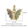 Nueva Tendencia de Moda Colgante de Mariposa con Circonita Microincrustada de Cobre Accesorios de Joyería para Pulsera, Collar, Pendientes, Llavero