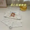 Conjunto de Colete e Shorts Leve de Verão para Crianças Roupa de Casa Conjunto de Camada Base para Meninos e Meninas, Bebês e Crianças Pequenas