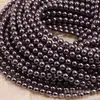 Imitação de Pérola de Vidro Roxo Escuro Contas Redondas Acessórios para Joias DIY Colar Contas Soltas Contas Artesanais Imitação de Pérola de Vidro