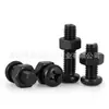 Tornillo Phillips Redondo Negro con Juego de Tuercas Acero al Carbono Grupo de Tornillo de Cabeza Redonda Phillips con Tuerca M2M3M4M5M6